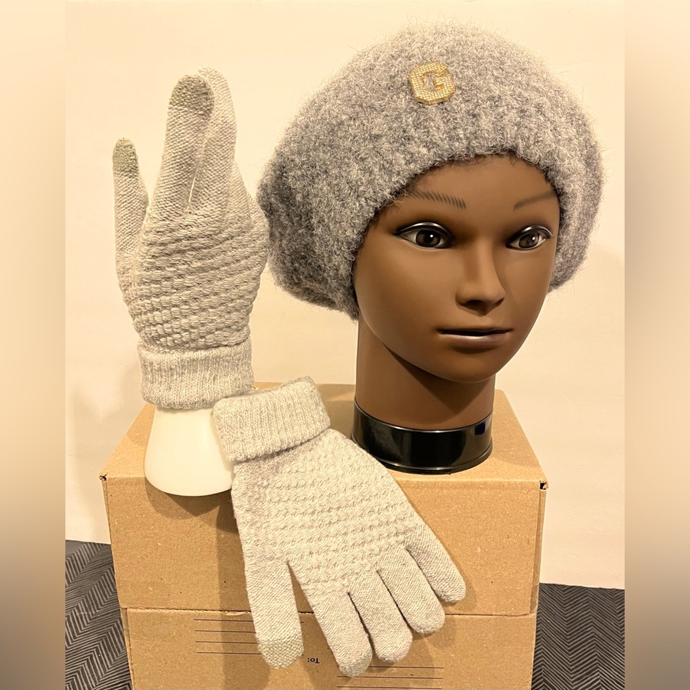 Soft British Style Beret Painters Letter Hat - Picture 3 of 8